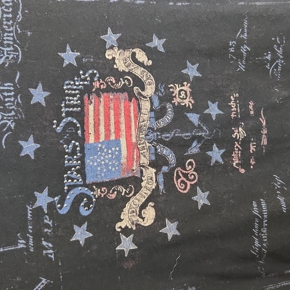 Susan Lawrence Crop Top Woman Size 2X tshirt Top Stars Juky 4th Flag - Picture 2 of 8